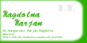 magdolna marjan business card